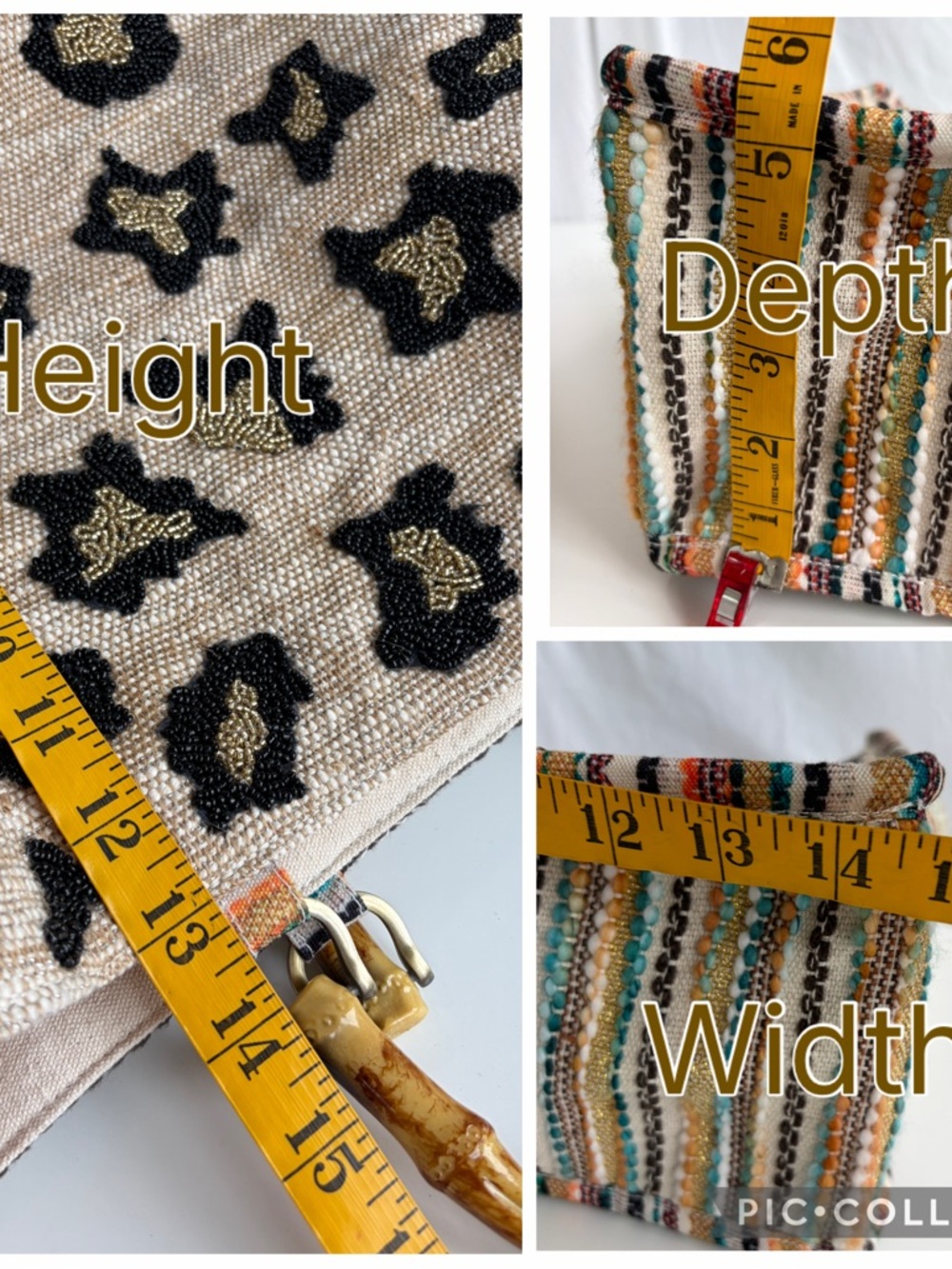 America & Beyond Luxe Leopard Tote Bag
Beaded Bamboo Handles Beige/Black/Orange - Picture 17 of 17